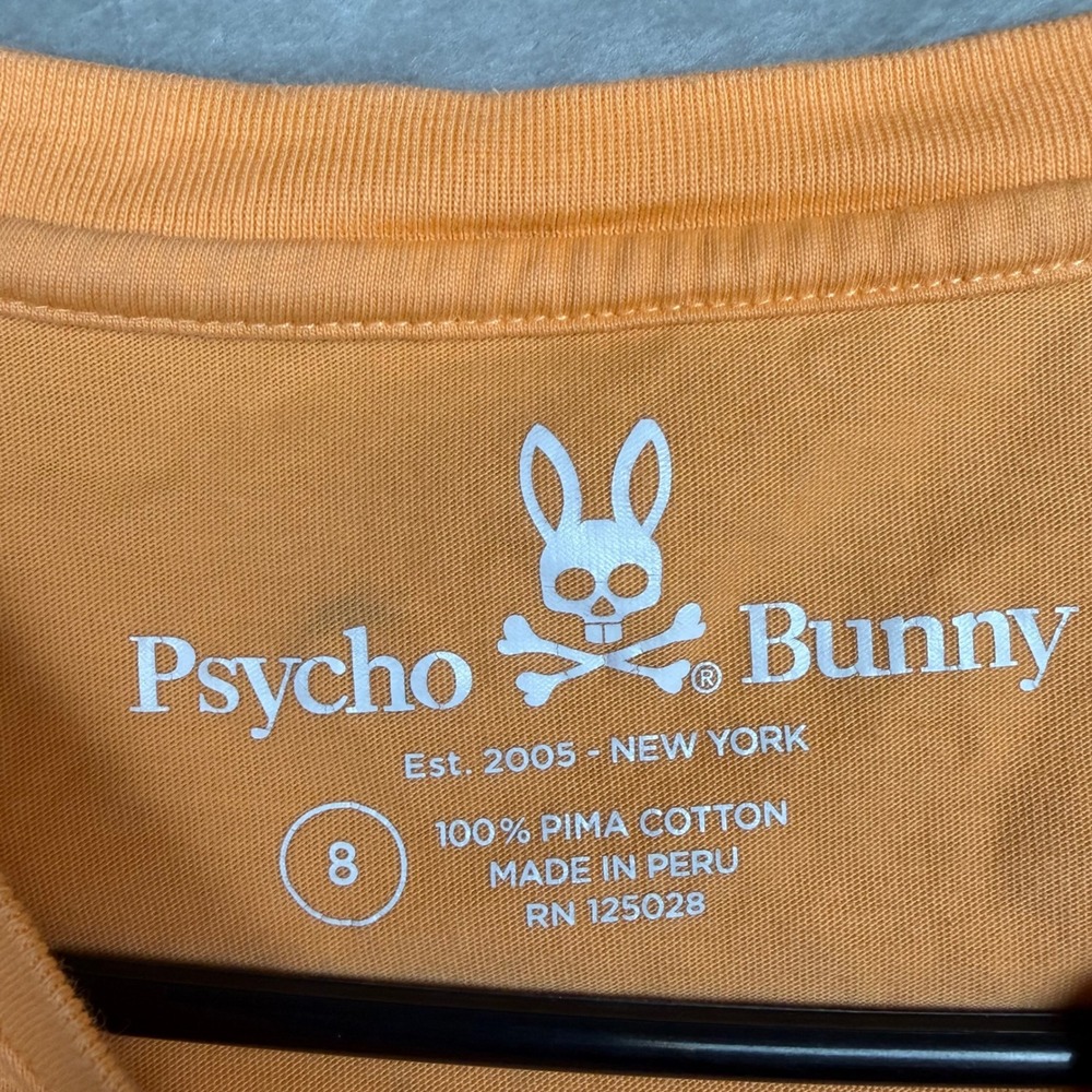 Psycho Bunny Mens Graphic T-Shirt Orange Blue Red Halftone Logo Cotton 8/XXL - Picture 8 of 13